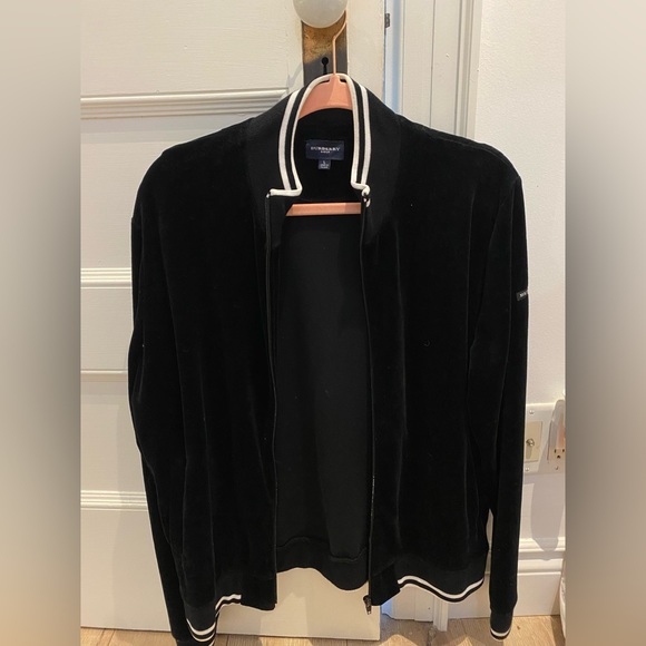Burberry velvet zip up sweater in size Large - Picture 1 of 2